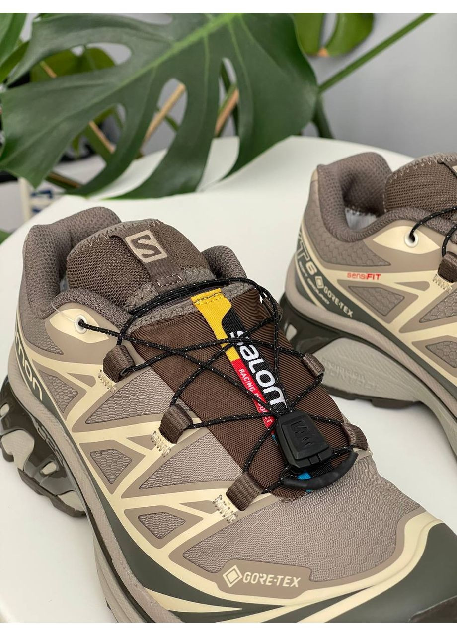 Коричневі Осінні кросівки чоловічі і жіночі salomon xt-6 gore-tex brown | саломон хт-6 коричневі No Brand