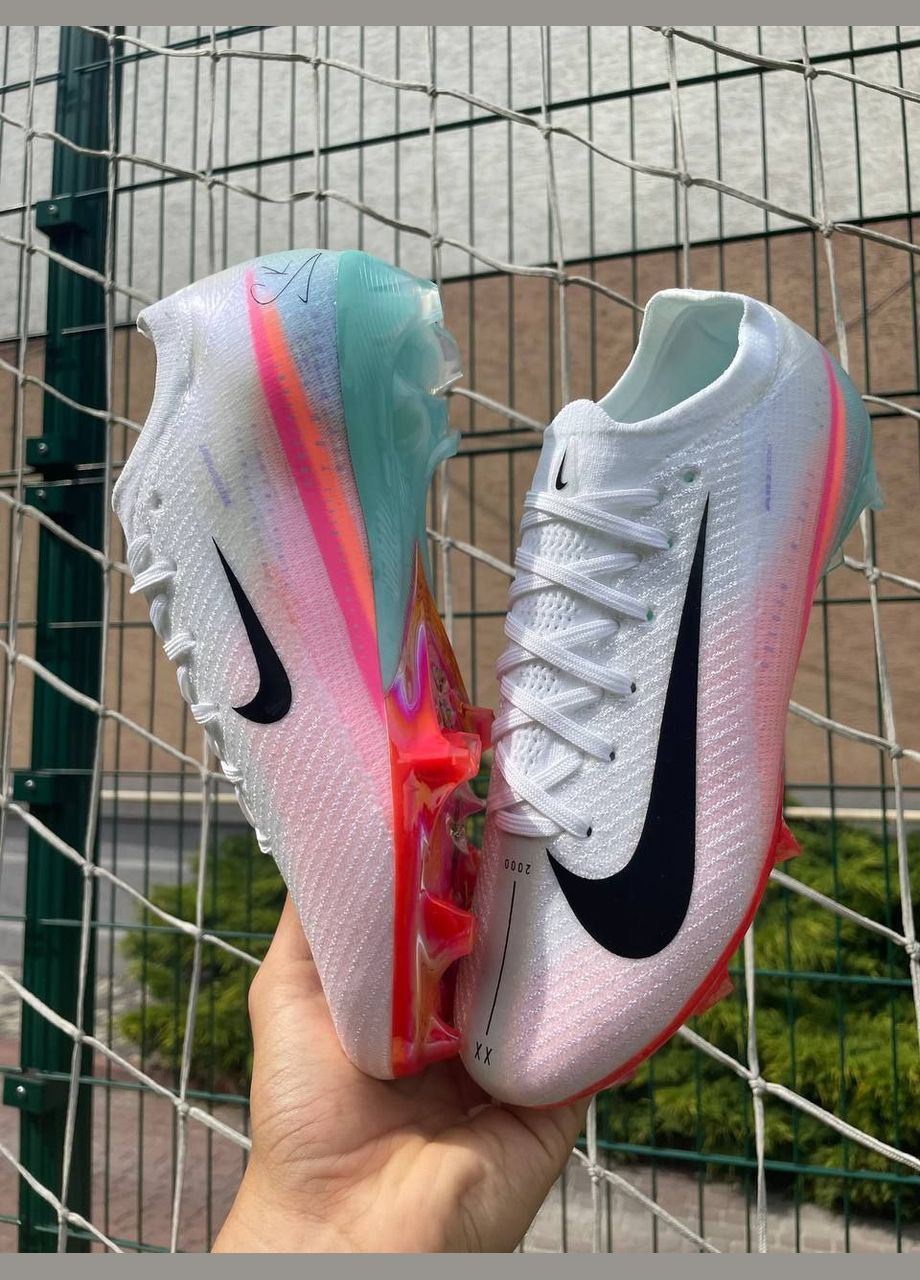 Белые футбольные бутсы mercurial vapor xvi elite fg No Brand