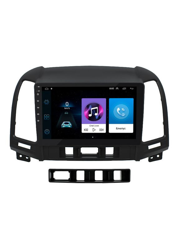 Штатна магнітола для Hyundai Santa Fe II 2005-2010 екран 9" 1/16Gb/ Wi-Fi Optima GPS Android 4 шт. Lesko (336195922)