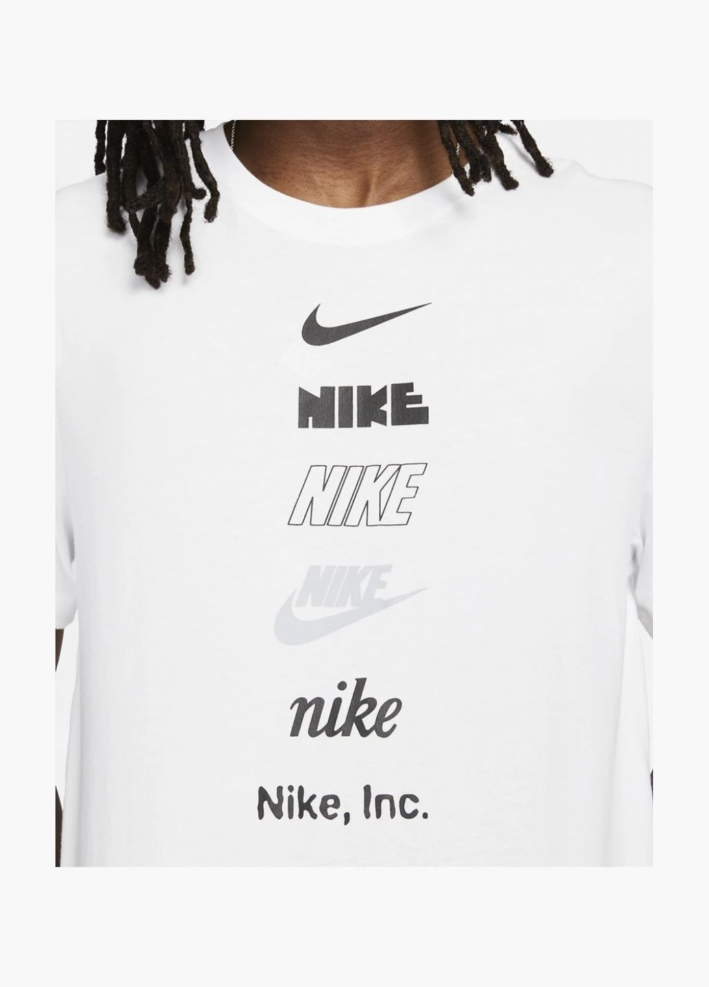 Біла футболка чоловіча stack logo t-shirt white dz2875-100 Nike