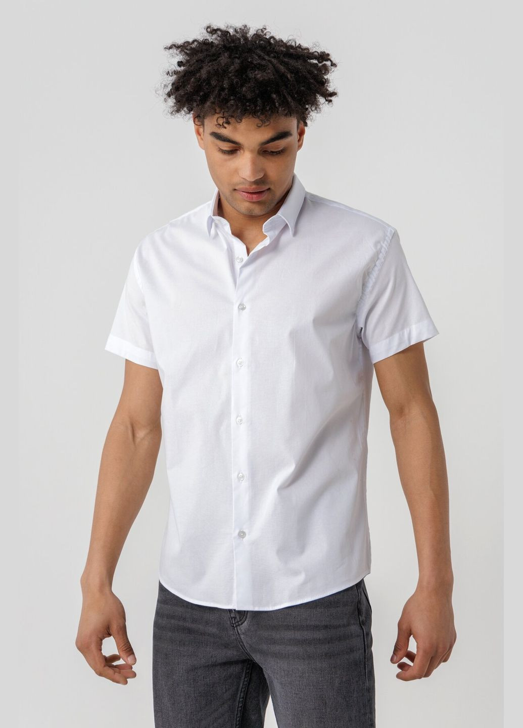 Сорочка однотонна чоловіча 3939 (2000990523358S) shop (2000990523358) Redpolo Сорочка кежуал з коротким рукавом (316020021)