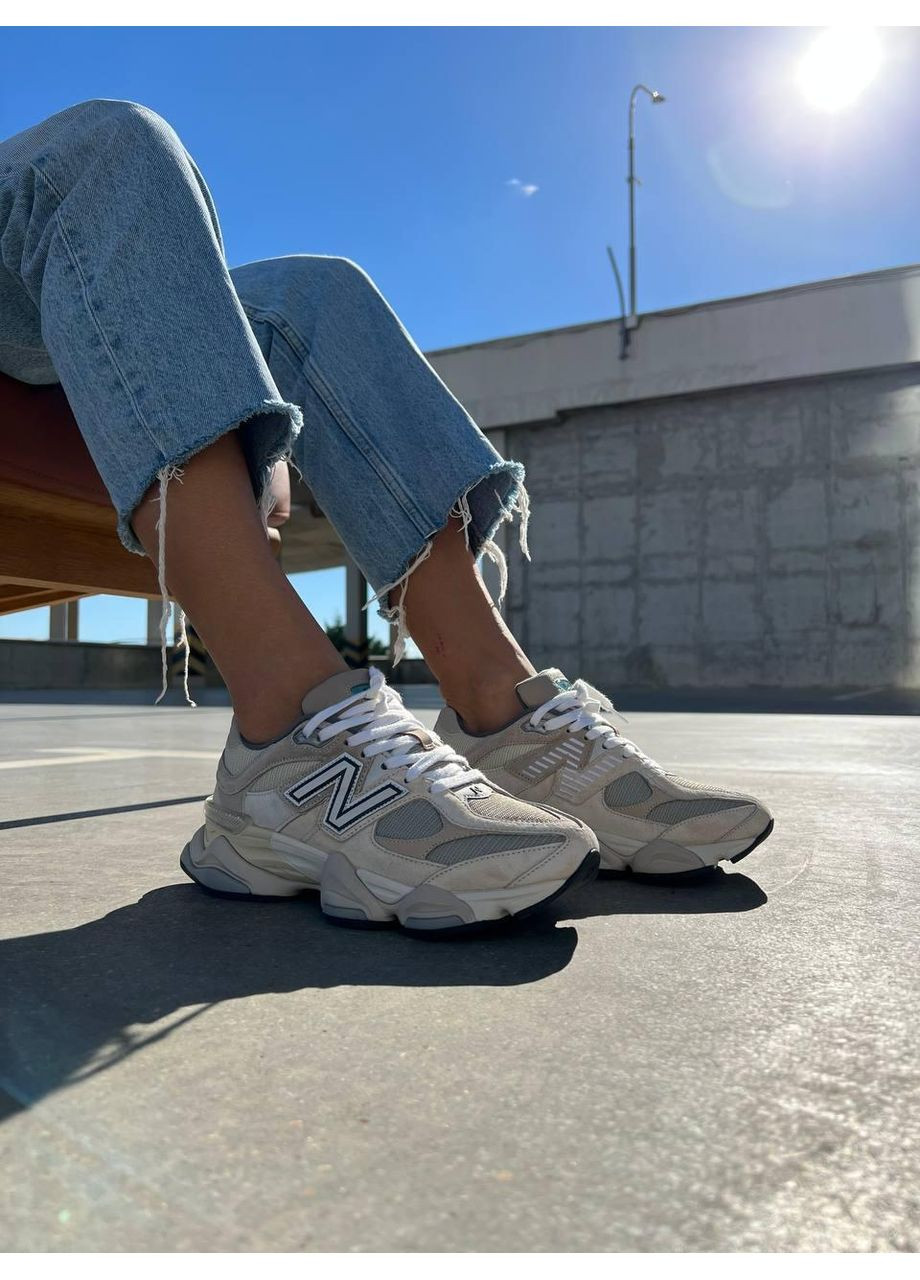 Серые демисезонные кроссовки мужские new balance 9060 grey beige нью беланс 9060 No Brand