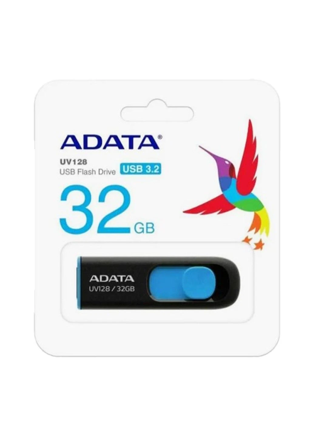 Флеш-накопичувач USB 3.2 UV 128 32Gb Black/Blue ADATA (398311116)