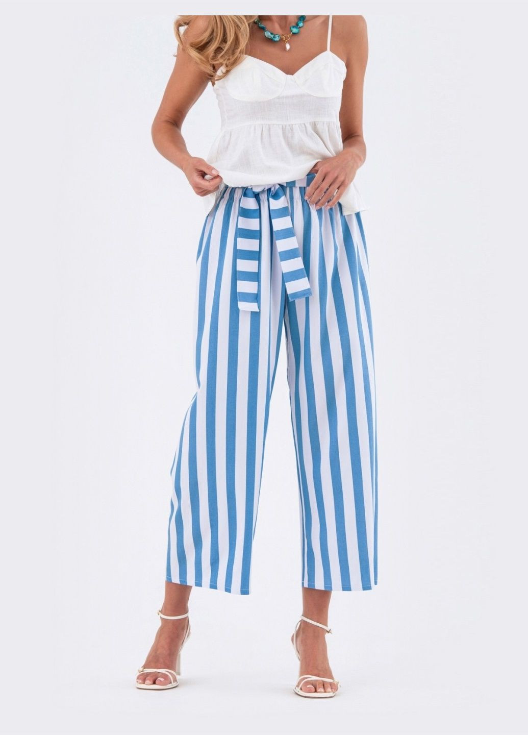 широкі штани у блакитну смужку Dressa (296261593)