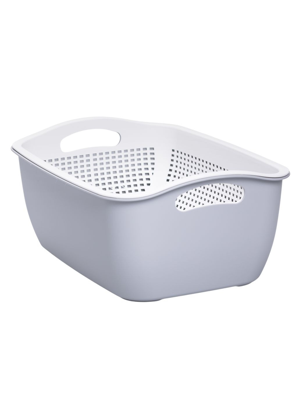 Кошик для миття овочів та фруктів пластиковий 32*23*13 см, сірий Yiwu (371141019)