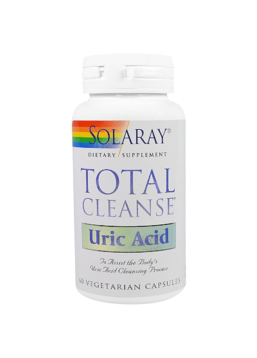 Очищувач від Сечової Кислоти, Total Cleanse, Uric Acid,, 60 капсул Solaray (326055275)