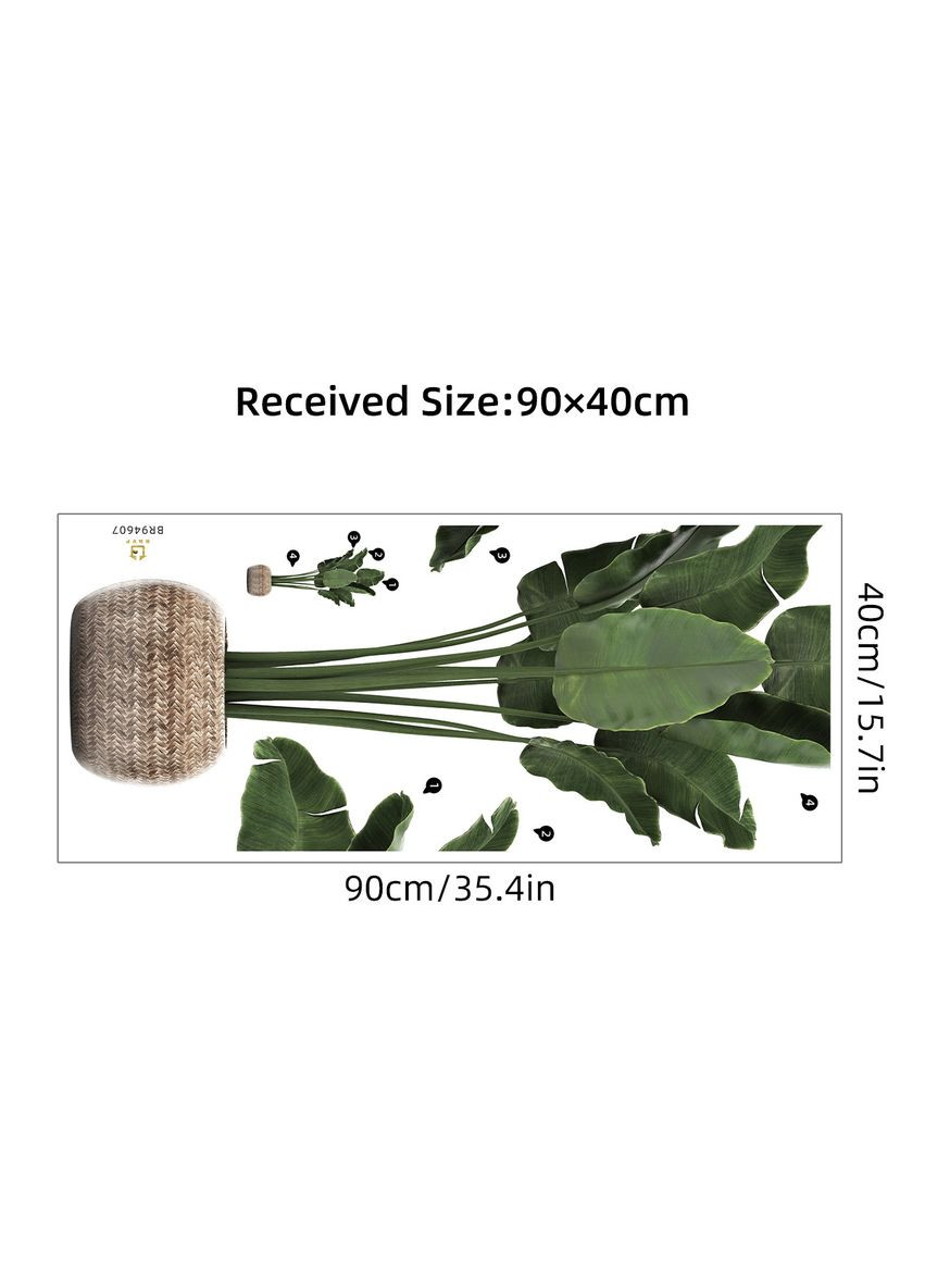 Вінілові наклейки на стіну Великий вазон ( лист 40 х 90 см) Б169-7 BRUP (307173476)