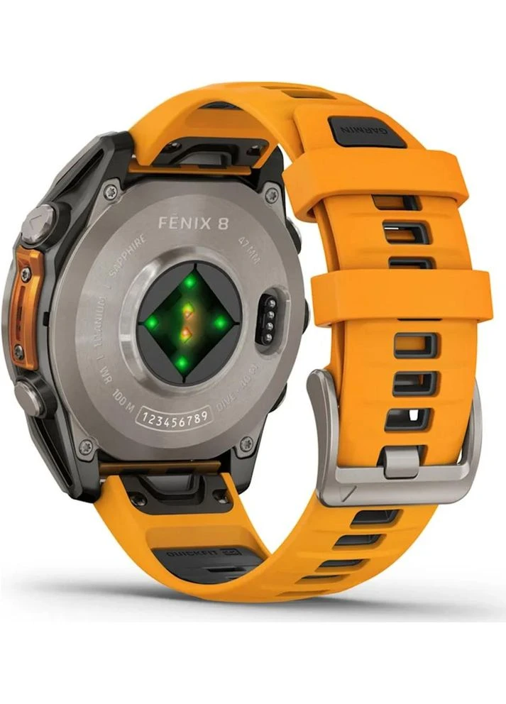Смарт-часы fenix 8 47mm, AMOLED, Saph, Ti/Bare/Grpht, SparkOrg/GrphtBd, (010-02904-11) Garmin (391472930)