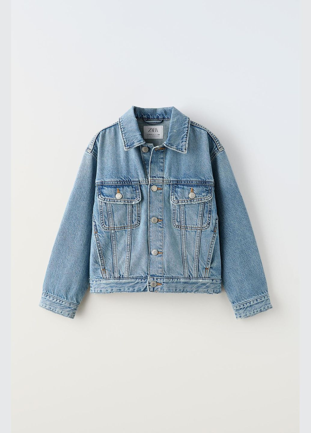 Голубая джинсовая куртка детская 1879/501 голубой Zara