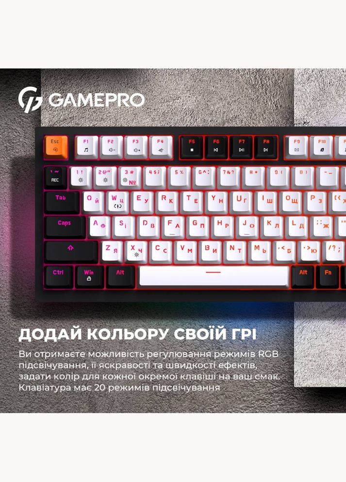 Клавіатура MK160 Outemu Red Hot-Swap USB Black (MK160B) GAMEPRO (307626482)