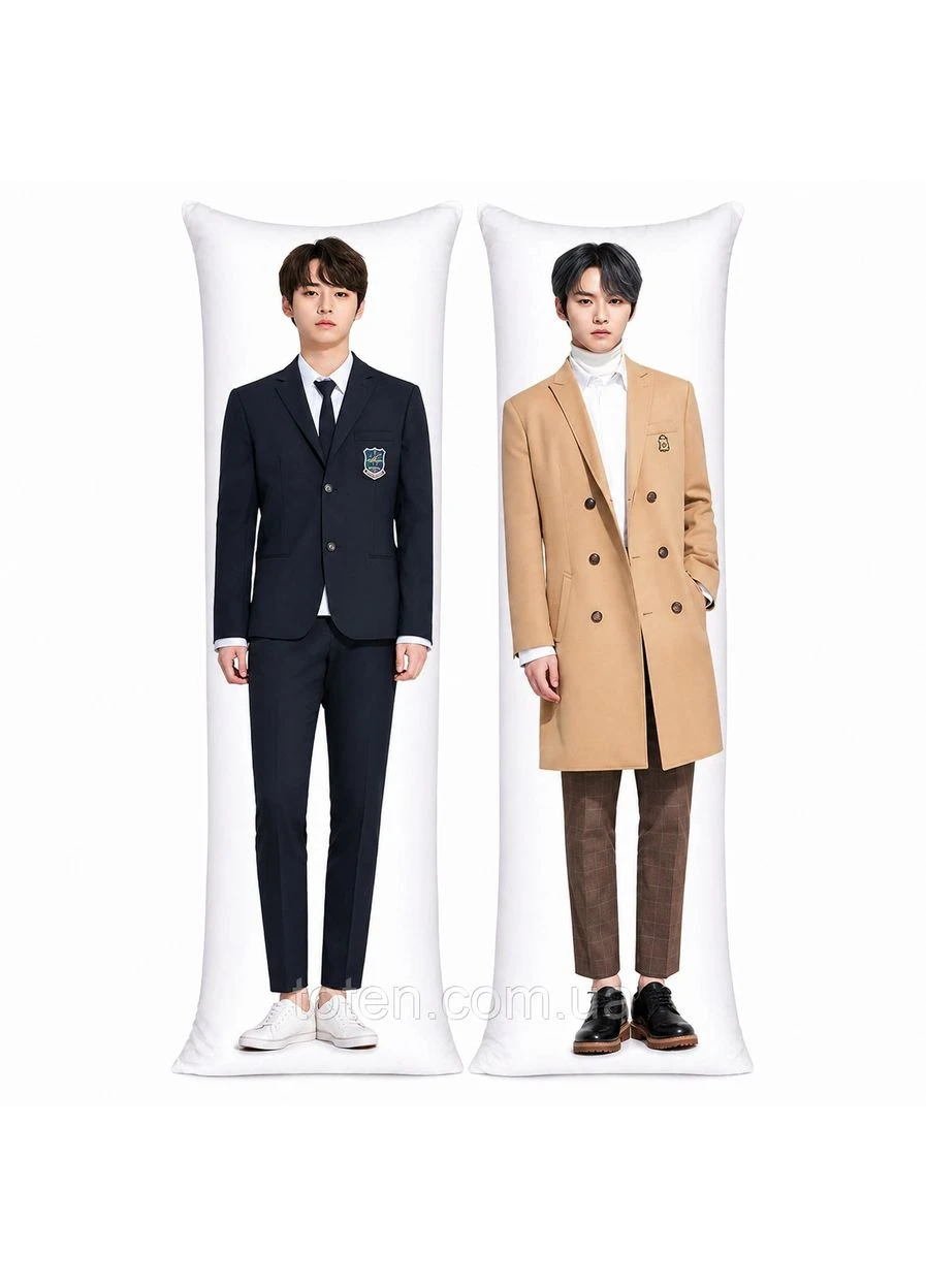 Подушка обіймашка Stray Kids Lee Know плюшева дакімакура 130x40 см з двостороннім малюнком Україна ТД (369660029)