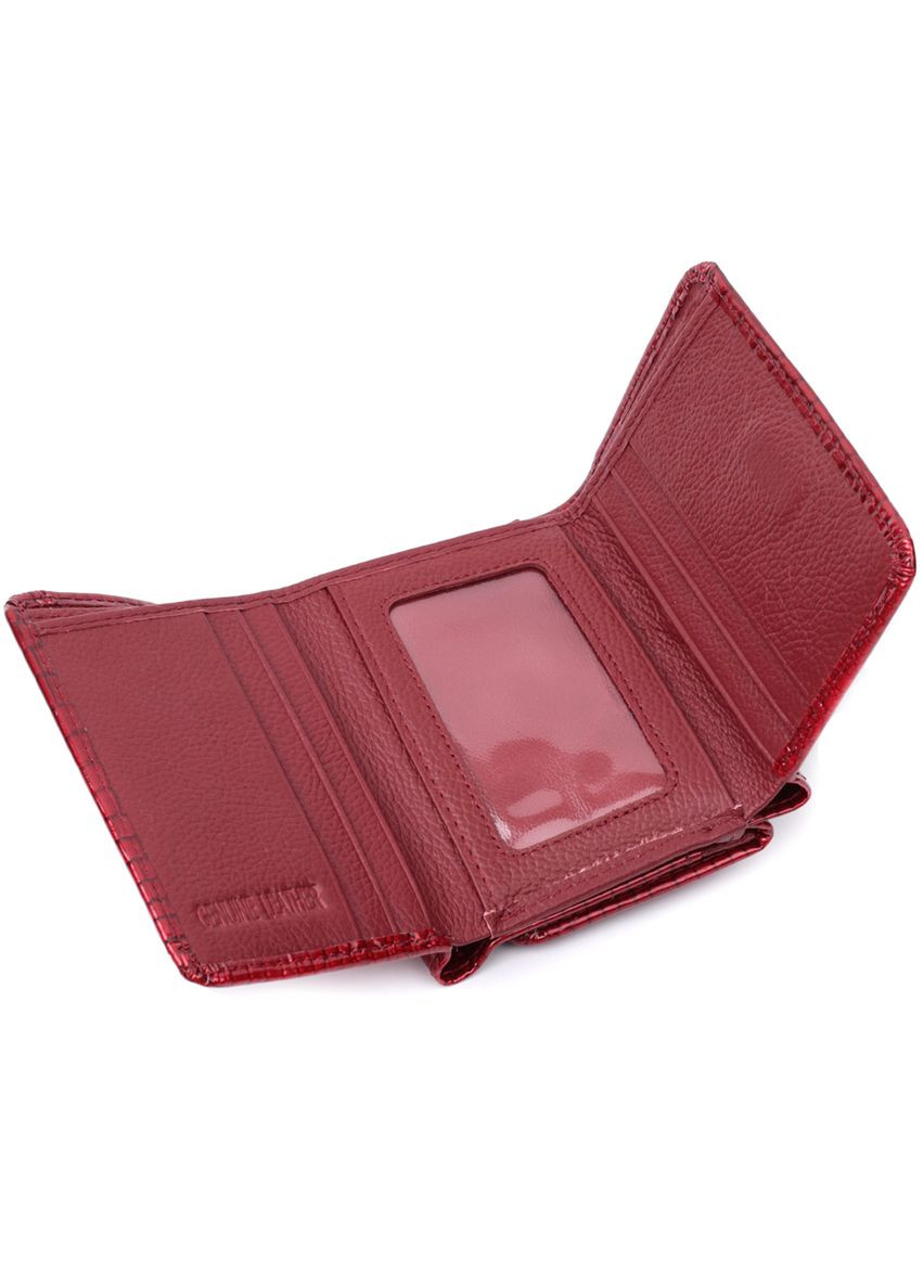Стильний жіночий фактурний гаманець із натуральної шкіри червоний 22731 st leather (329198066)