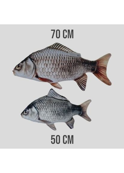 М'яка іграшка Риба Карась срібний бренд Сувенір-Декор реалістичний подарунок для дітей ProDobro (367098014)