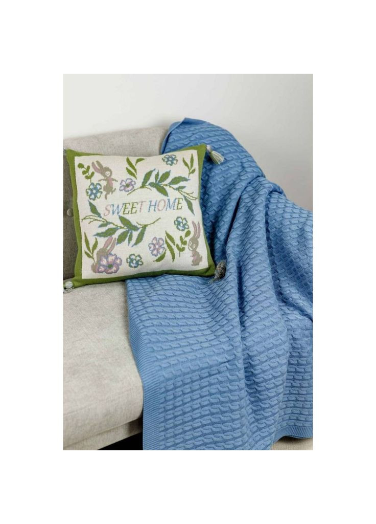 Плед в'язаний Sweet Home Kosa 130х170 см (m420367) Прованс в'язаний Sweet Home Kosa волошковий 130х170 см (366561992)