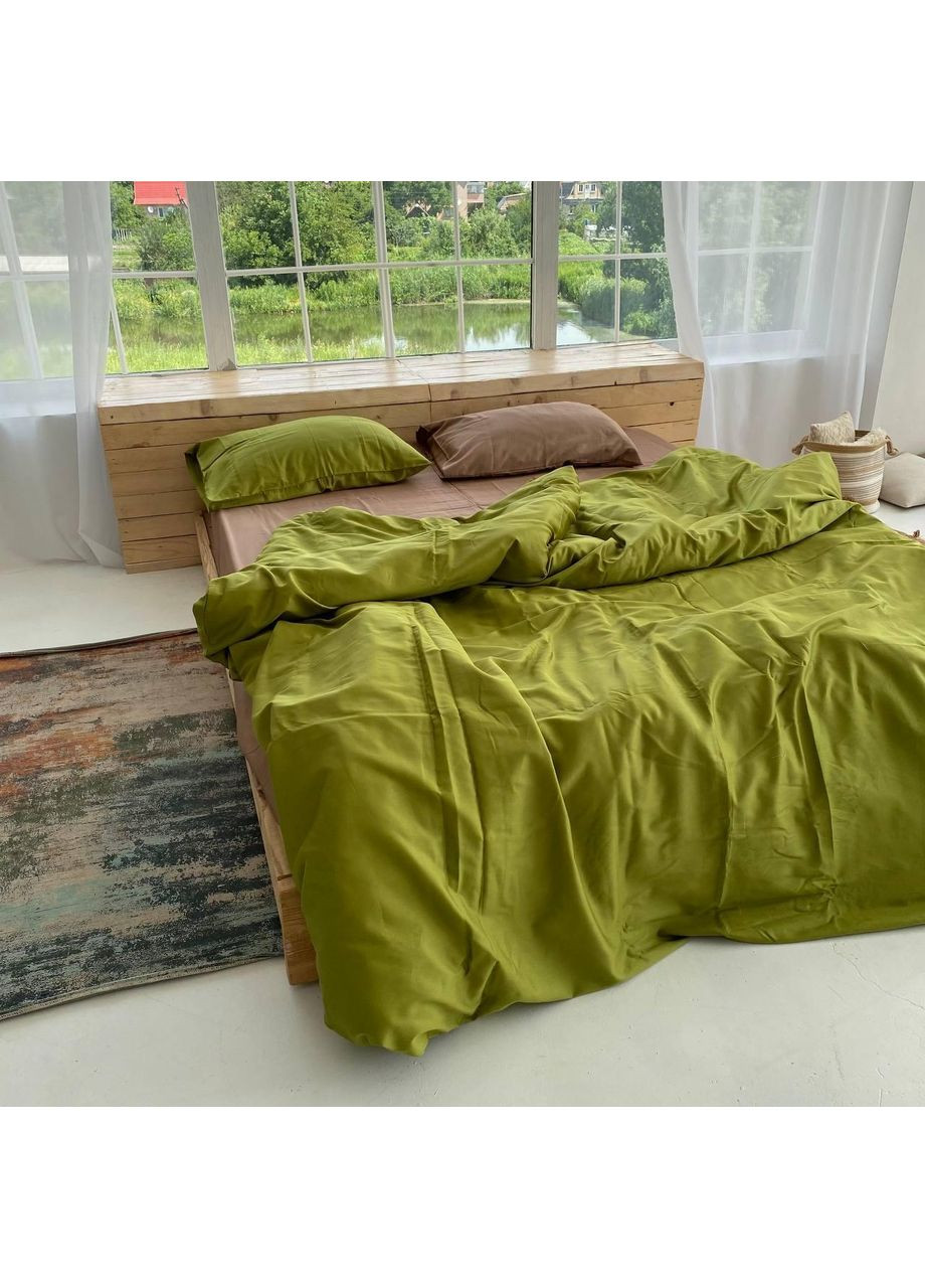 Постельное белье Карамель + Масло, сатин PREMIUM Семейный размер, наволочки 50/70 No Brand (364218419)