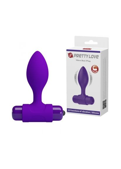 Анальна пробка Vibra Butt Plug Purple - CherryLove Pretty Love (329152775)