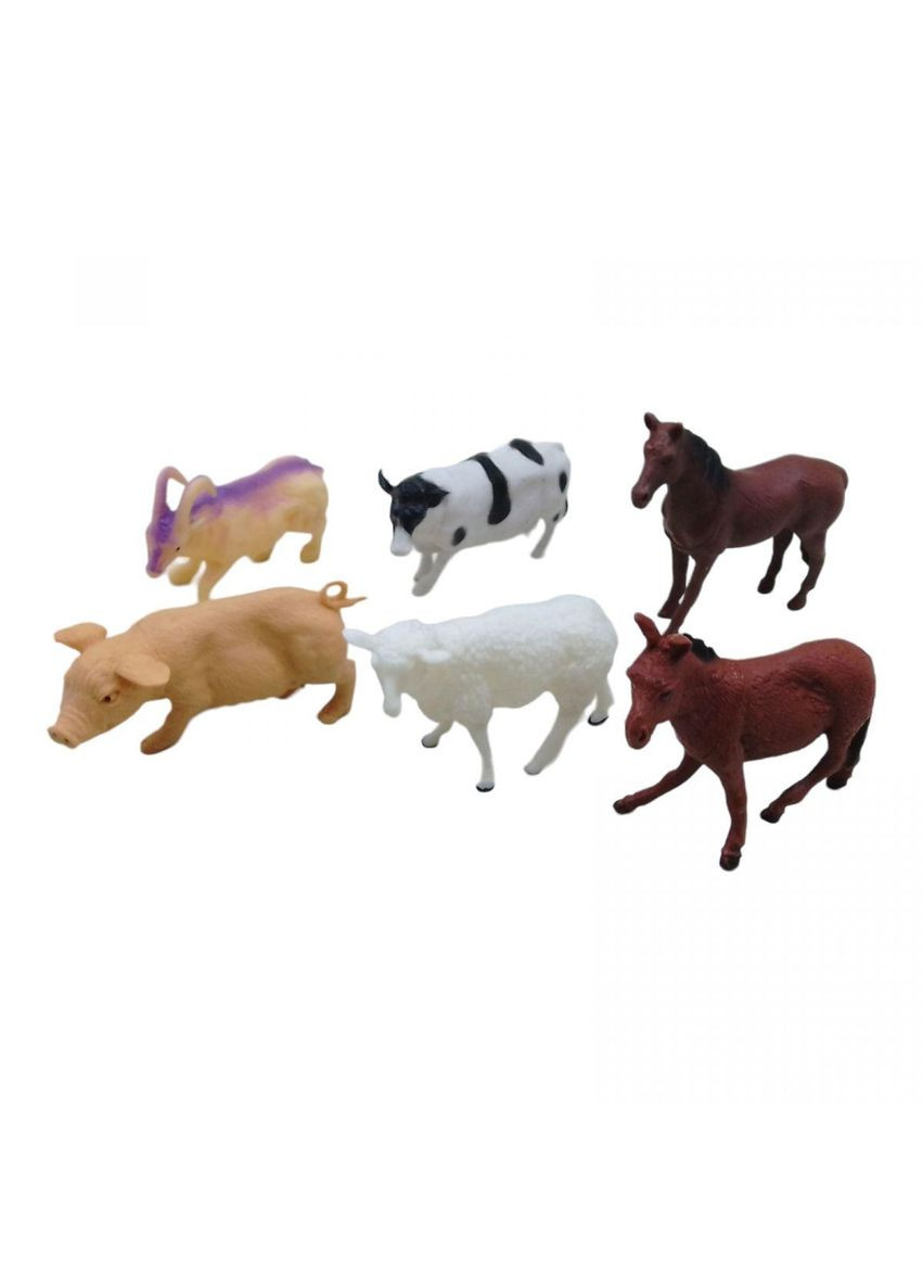 Набор игровых фигурок резиновых домашних животных, 6 штук (303-68) MIC (362422340)