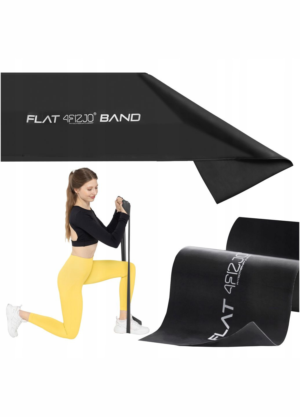 Лента-эспандер для спорта и реабилитации Flat Band 30 м 12-15 кг Black () 4FIZJO P-5907739311207 (340458973)
