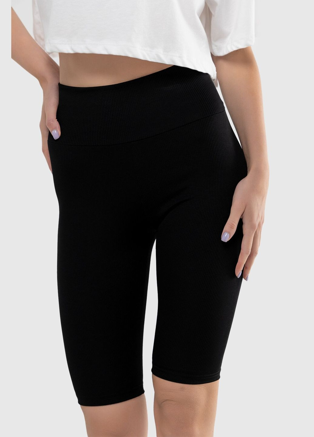 Велосипедки однотонные женские CTM WBC02314 Черный shop (2000989942146) LAWA (329057695)