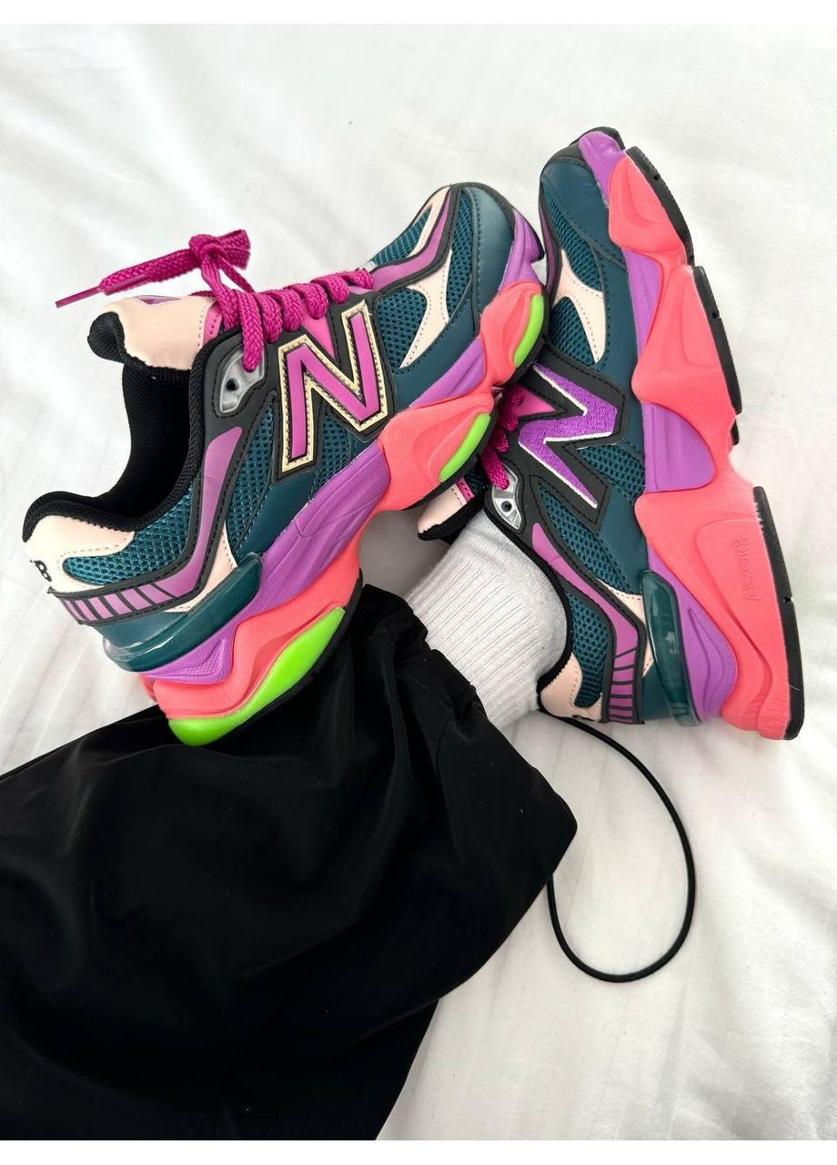 КРОССОВКИ ЖЕНСКИЕ NEW BALANCE 9060 PURPLE ACID НЬЮ БЕЛАНС 9060 No Brand синие демисезоны (368857918)