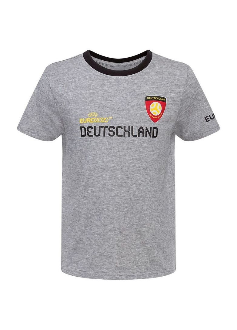 Сіра демісезонна футболка німеччина / deutschland для хлопчика 329637 сірий Pepperts