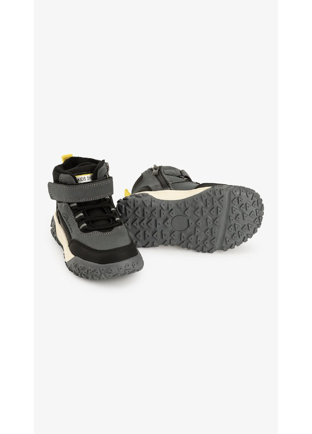 Цветные осенние ботинки для мальчика t881-2c черно-серый shop (2000999358739) Stepln