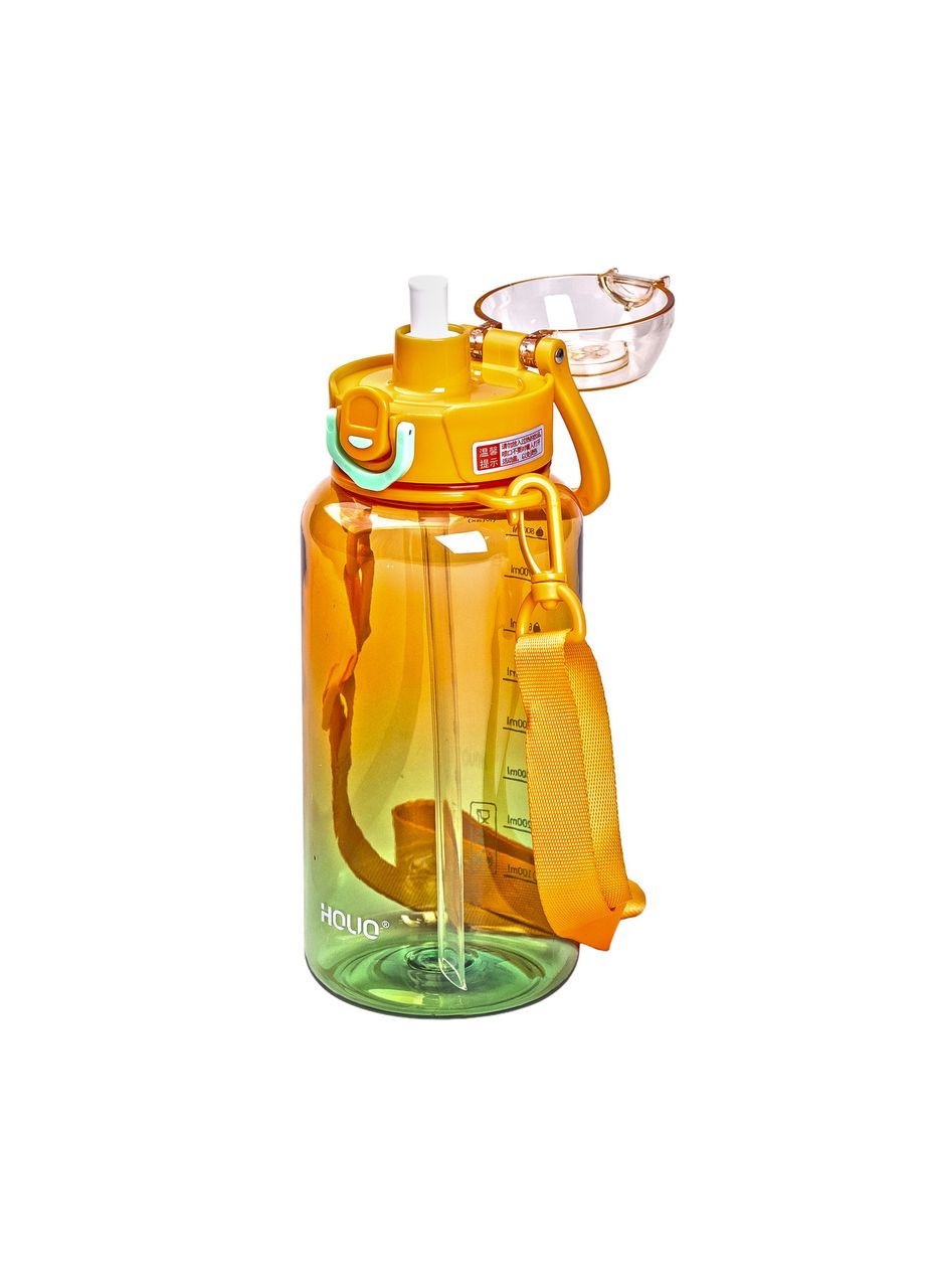 Пляшка для води 1 л пляшечка з мундштуком помаранчева HP-14-31O Yiwu (369653986)