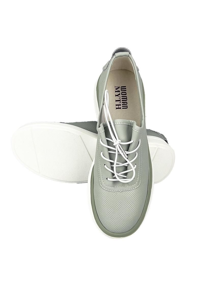 Мятные мокасини женские кожаные мятные 7007 Kadisailun