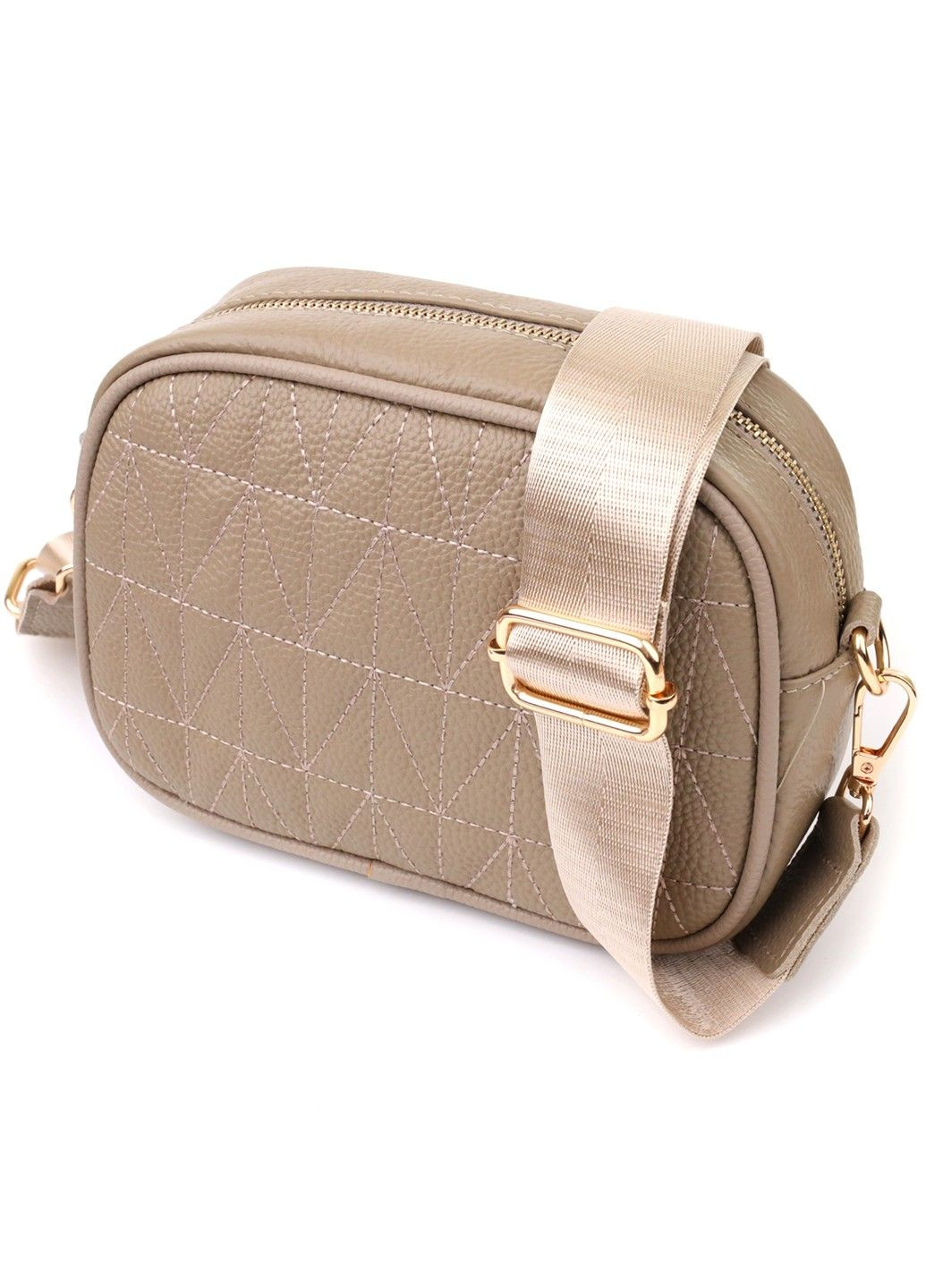 Жіноча сумка на кожен день з натуральної шкіри 22901 Бежевий Vintage (356452093)