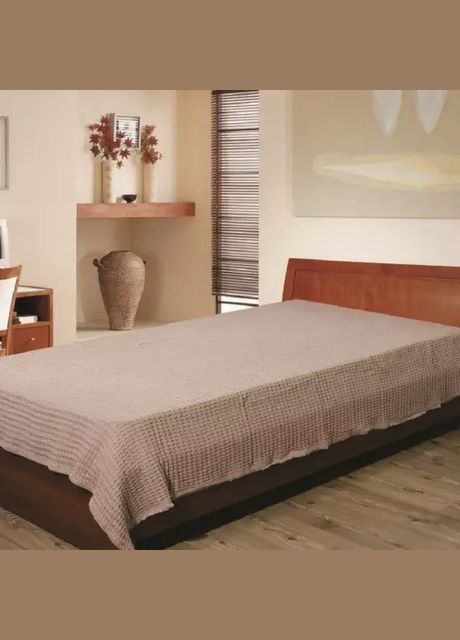 Простирадло вафельне бежеве 150х215 см, вафельне простирадло Ярослав (335859512)