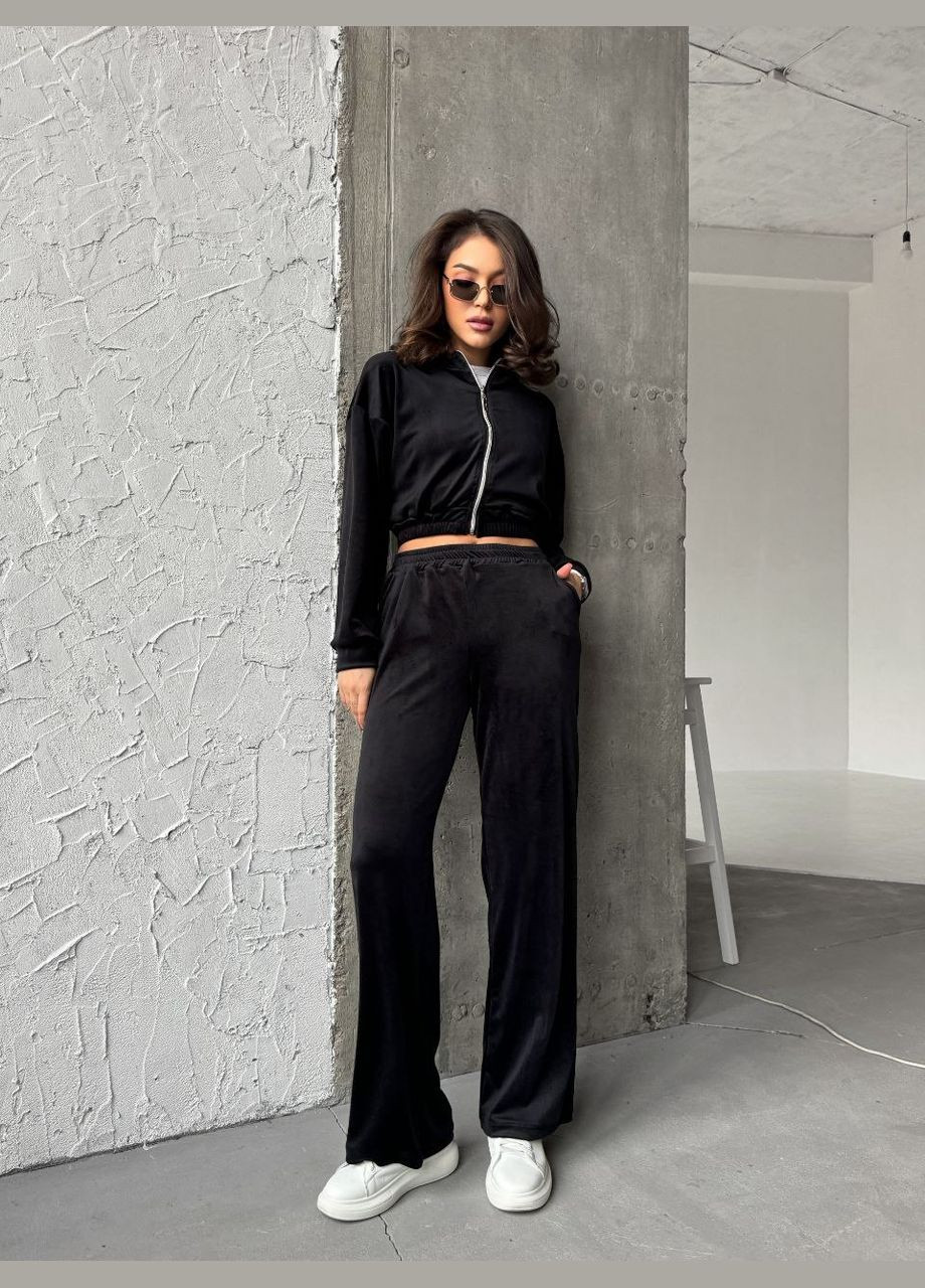 Велюровий костюм з широкими штанами Fashion (333751227)