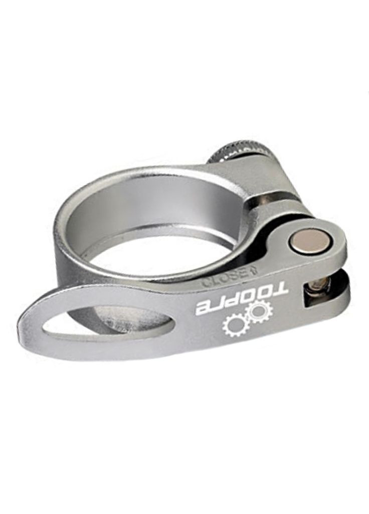 Хомут для підсиділа велосипеда 34.9 мм, на ексцентрику, сріблястий - сірий KREX (367991742)