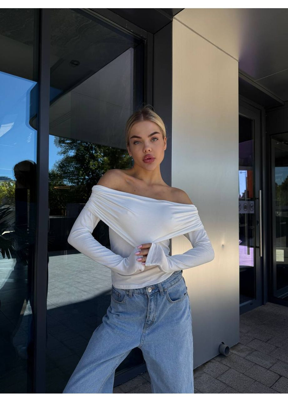 Лонгслив с открытыми плечами. Україна (360548534)