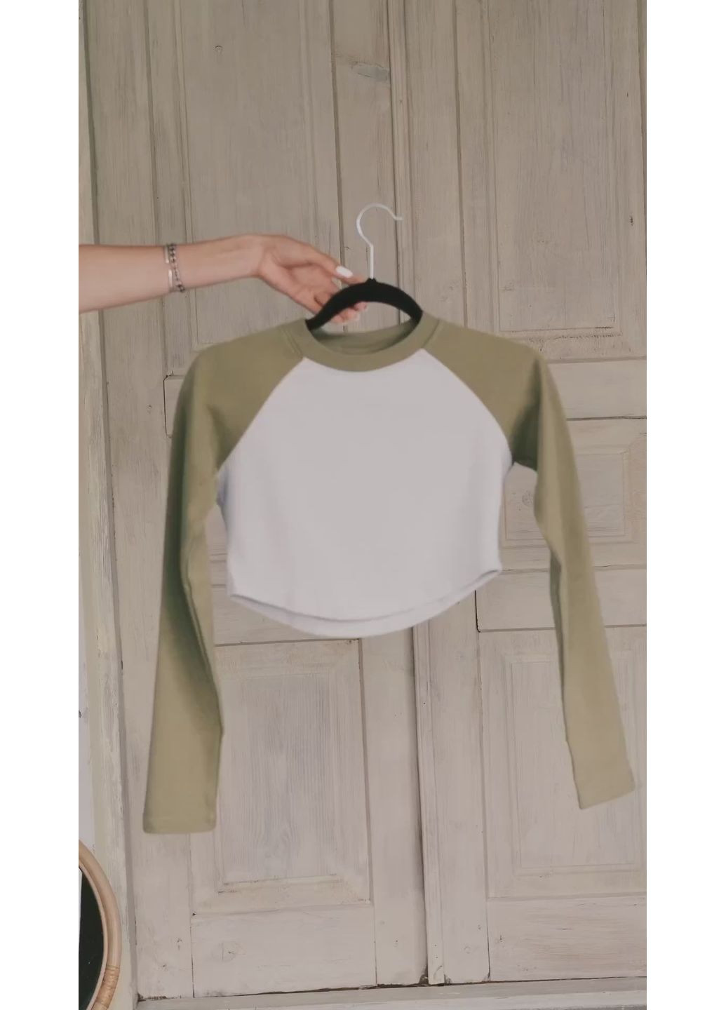 Довгорукавий Crop Top / TATON — 363052621