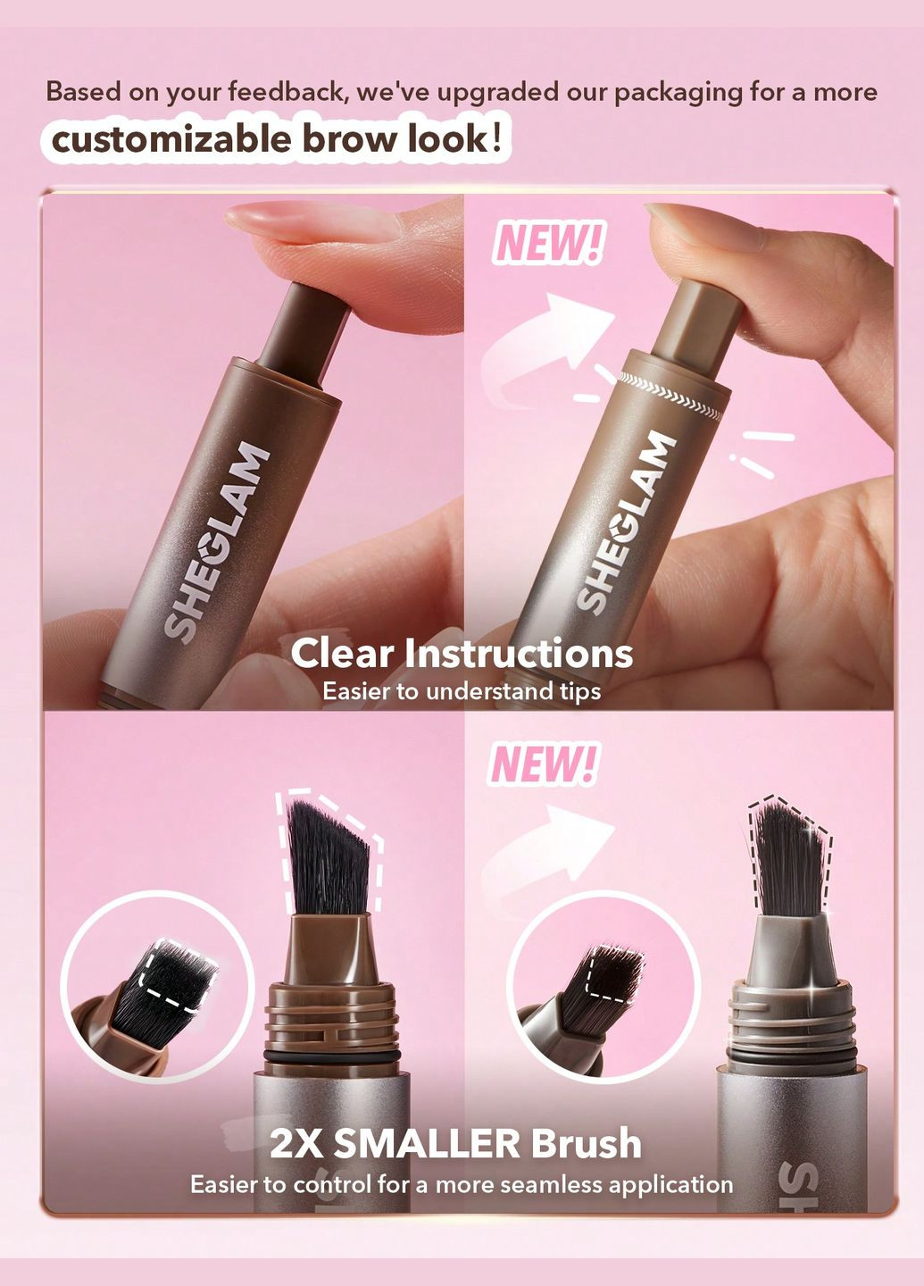 Помадка подводка для бровей, Маркер для моделирования бровей со щеточкой Sheglam (312483503)