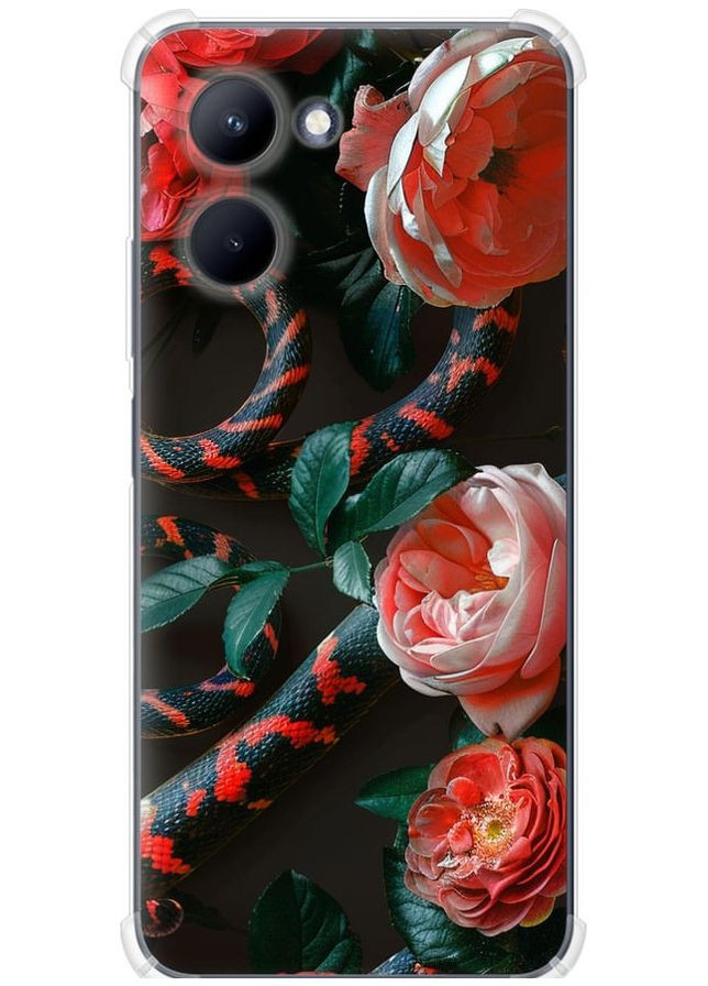 Силикон с усиленными углами чехол 'Floran Snake' для Endorphone Realme C33 (286771072)