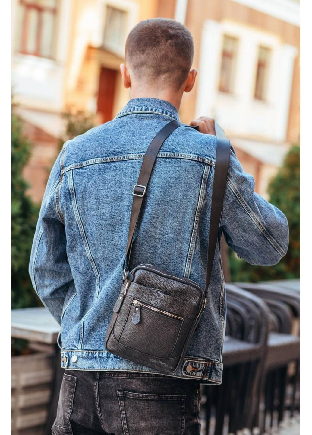 Мужская кожаная сумка через плечо 22х7х19 см Tiding Bag (315874358)