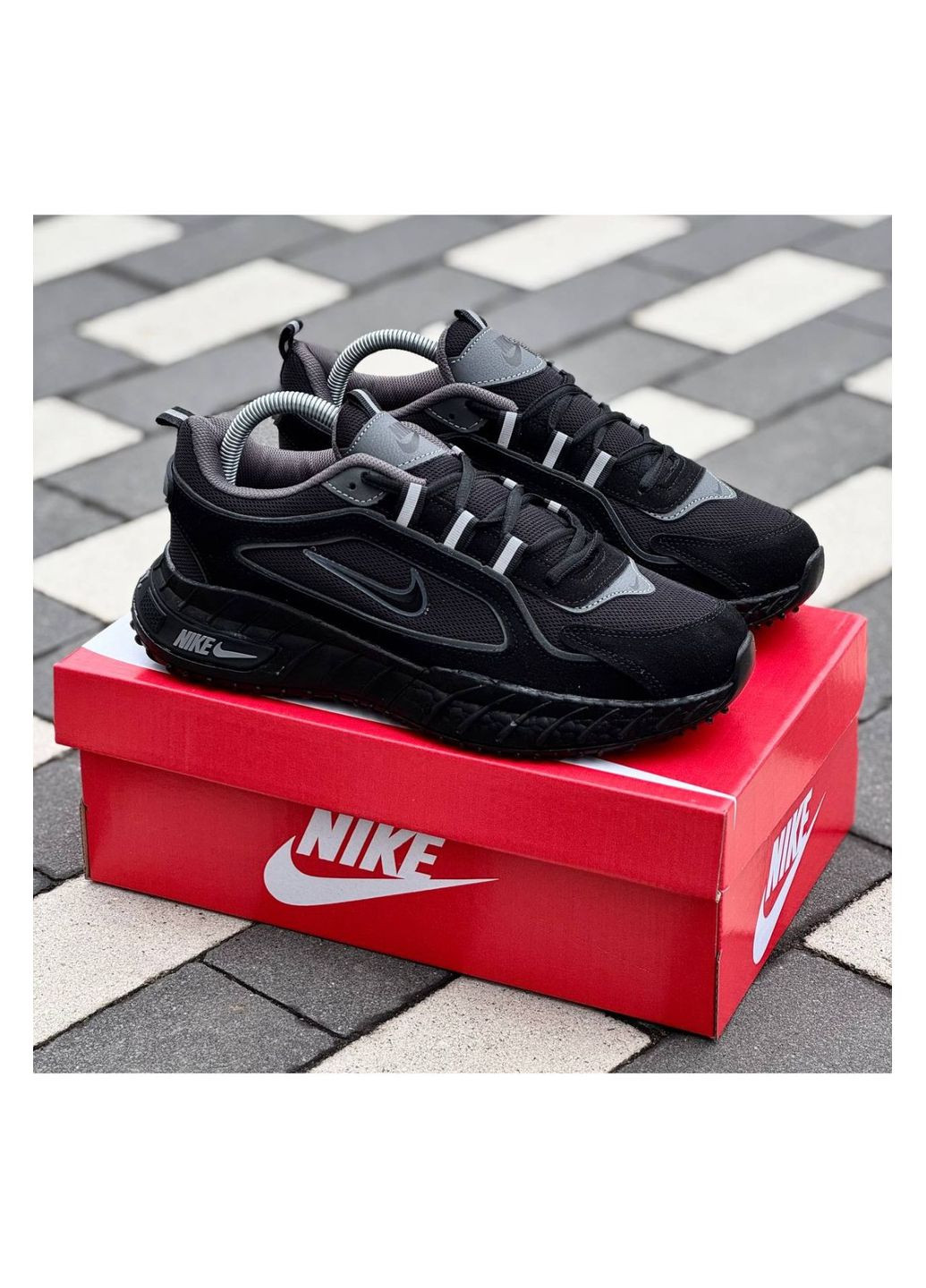 Черные демисезонные мужские кроссовки No Brand