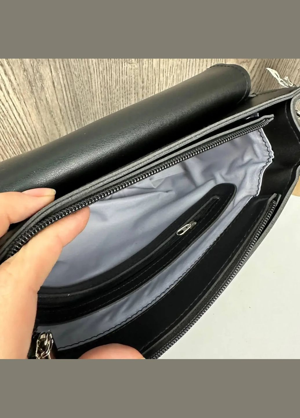 Чорна жіноча сумка клатч замшева PTR No Brand (317763160)