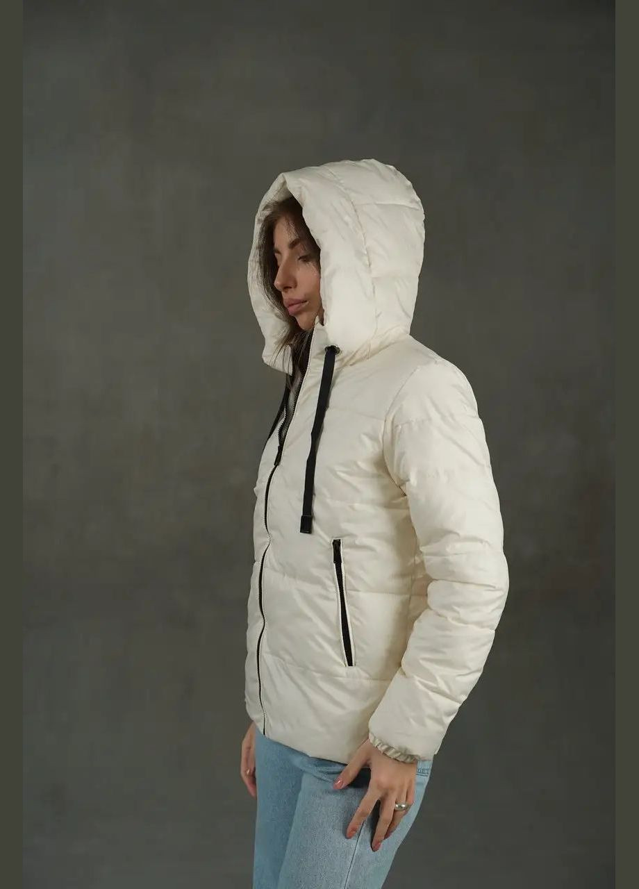 Молочная демисезонная женская весенняя куртка SK