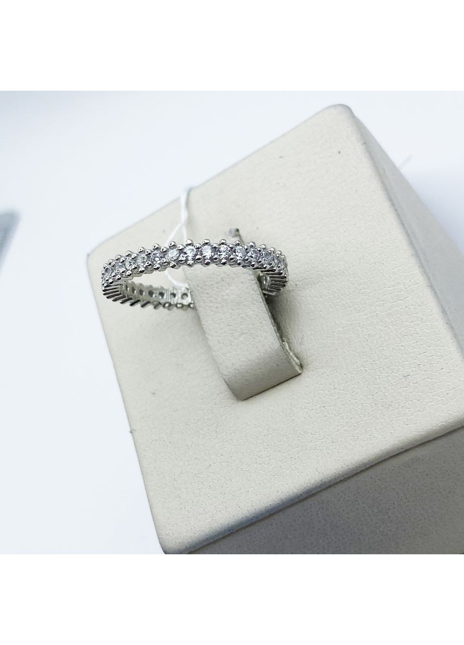 Каблучка срібна з кубічним цирконієм "Доріжка" 19,5 1,88 г No Brand (370142670)