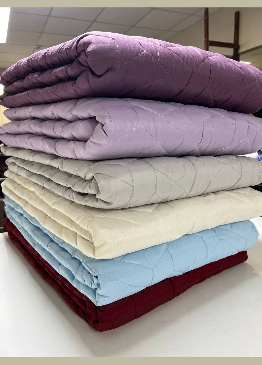 Полутораспальное однотонное летнее одеяло холофайбер Молочное (145х210) Glav Textile (297365347)