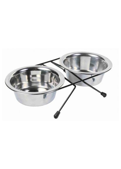 Посуда для собак низкая подставка с мисками 450 мл/12 см (4011905248318) Trixie низька підставка з мисками 450 мл/12 см (366656157)