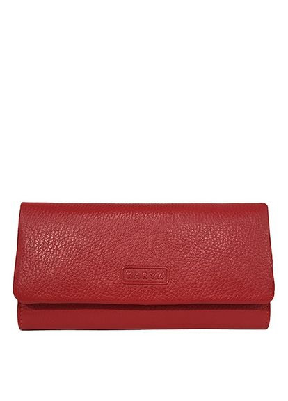 Гаманець жіночий шкіряний червоний 2014-46 Karya (336377898)