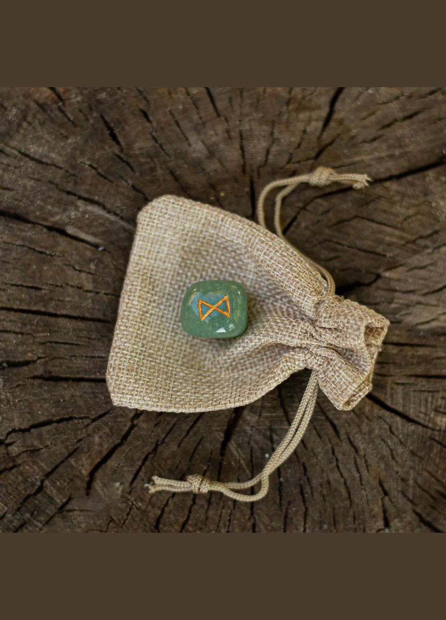 Руна Талисман Дагаз из натурального камня Авантюрин d-20х15мм+- (цена за 1шт) No Brand Руни (315440154)