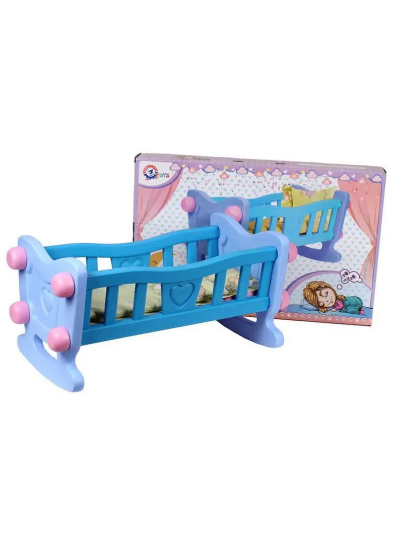 Ліжечко для ляльок велике дерев'яне ТЕХНОК 3+ в асортименті 4197 ТехноК Тех4197 (370973244)