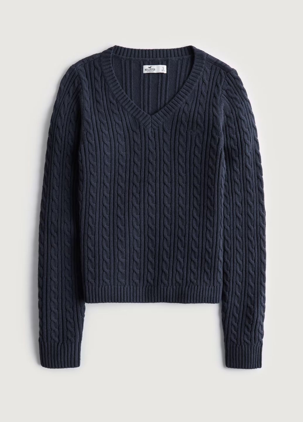 Темно-синій демісезонний светр жіночий - светр hc9478w Hollister