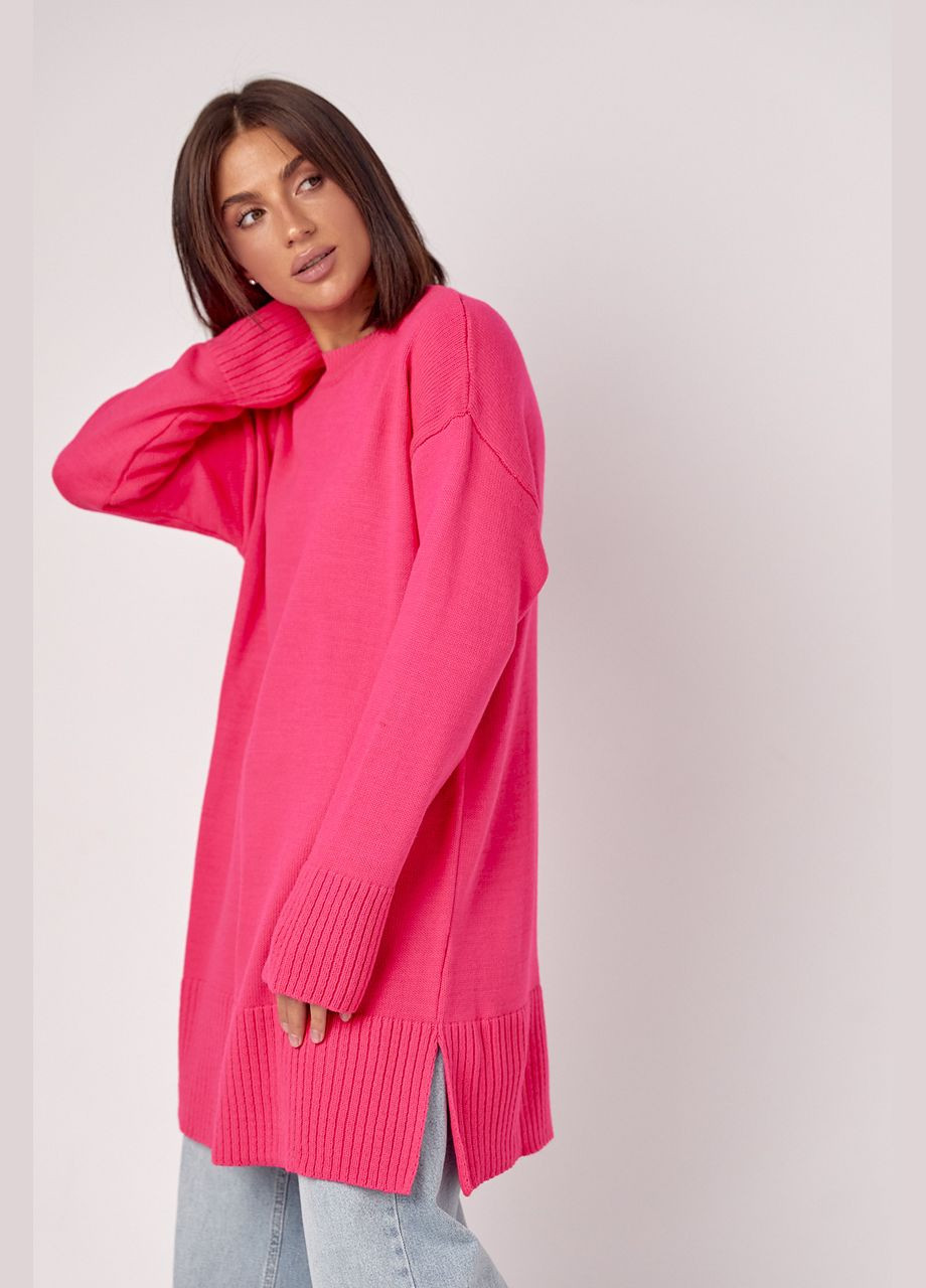 Женская вязаная туника oversize с разрезами по бокам Lurex (303056751)