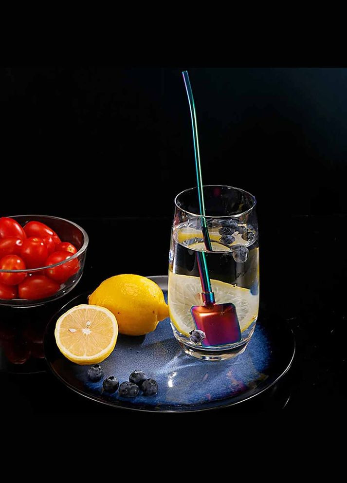 Многоразовая трубочка для коктейлей стальная, Градиент Тип 1 No Brand (305064711)