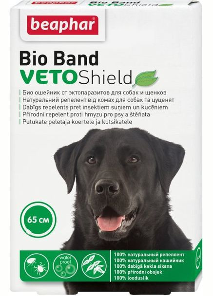 Ошейник для собак Veto Shield от внешних паразитов, зеленый, 65см Beaphar (292114464)